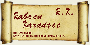 Rabren Karadžić vizit kartica